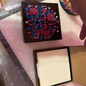 Pink and Blue Notepad with Embellished Design